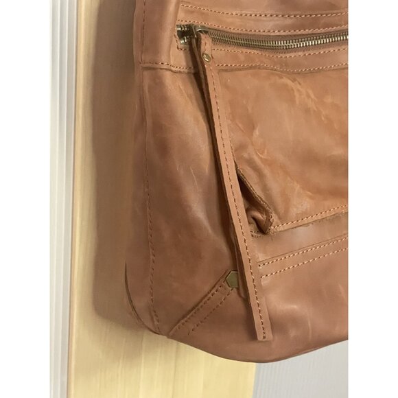 C & C California Leather Bag Satchel Crossbody Tote Womens Tan Brown Casual Boho - Picture 6 of 10